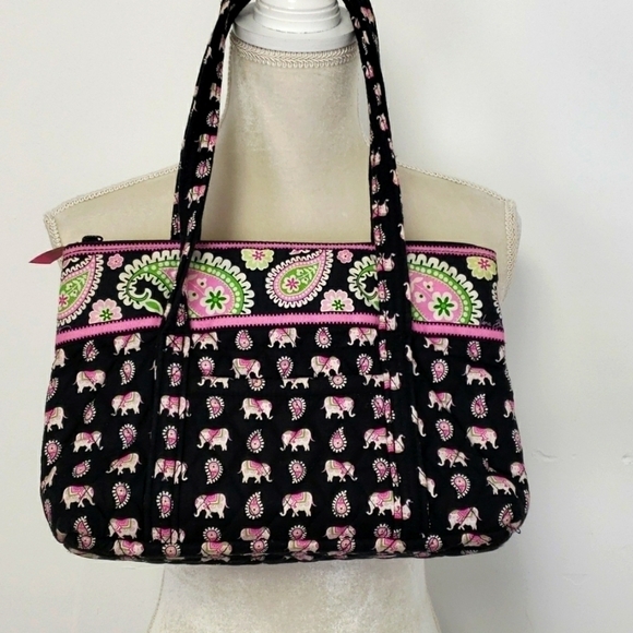 Vera Bradley Pink Elephants 2007 Med Shoulder Bag VGUC Clean - Picture 16 of 16